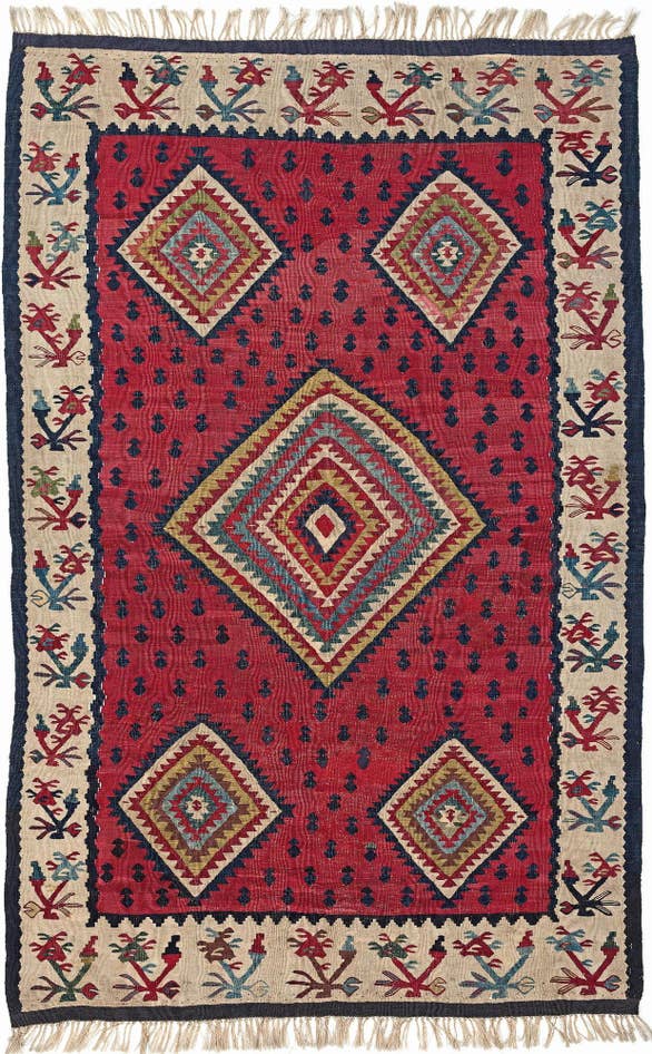 Detail image of 4' 4 x 6' 4 Kilim Rug