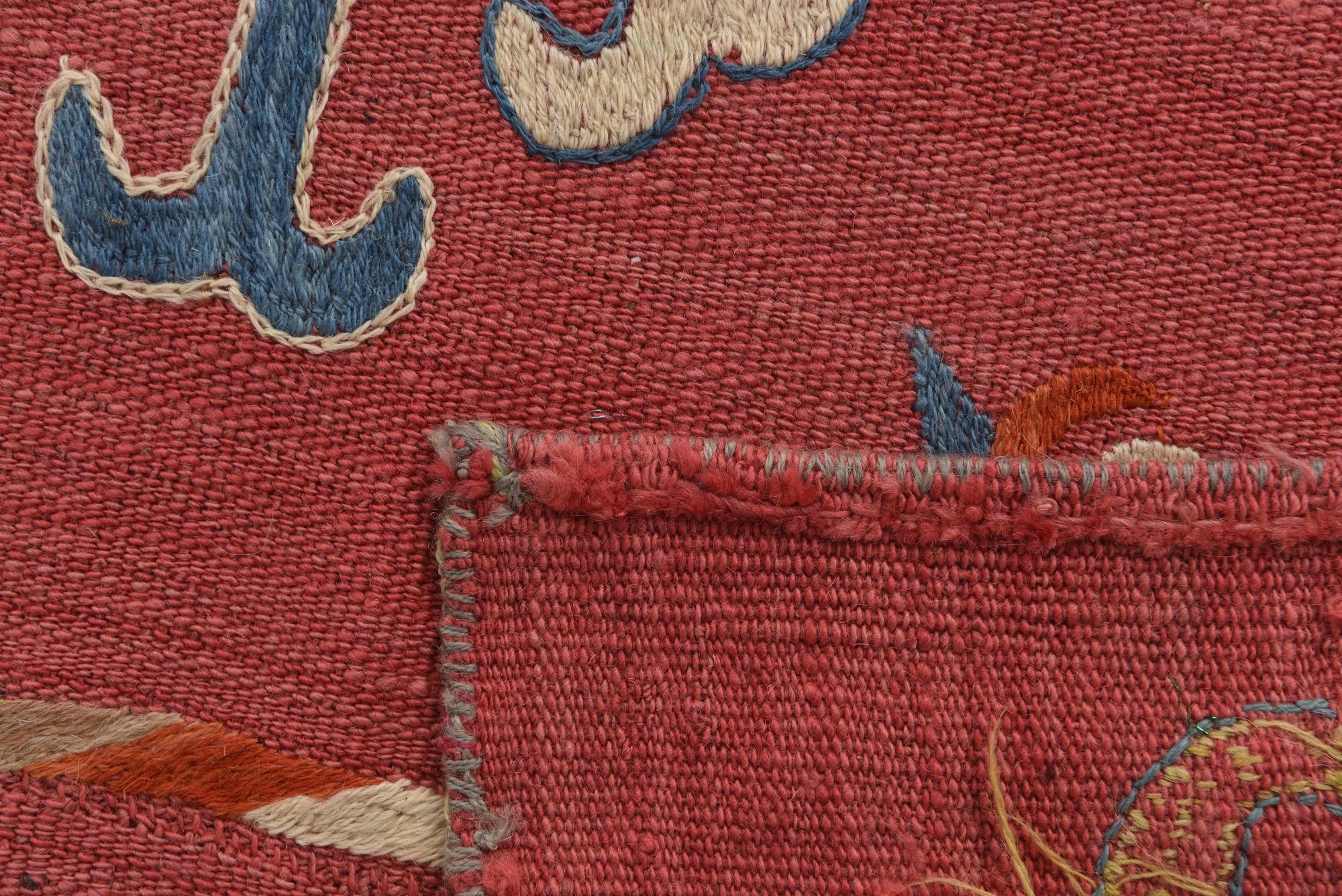 5' 5 x 7' 4 Hand Woven Kilim Suzani Wool Rug