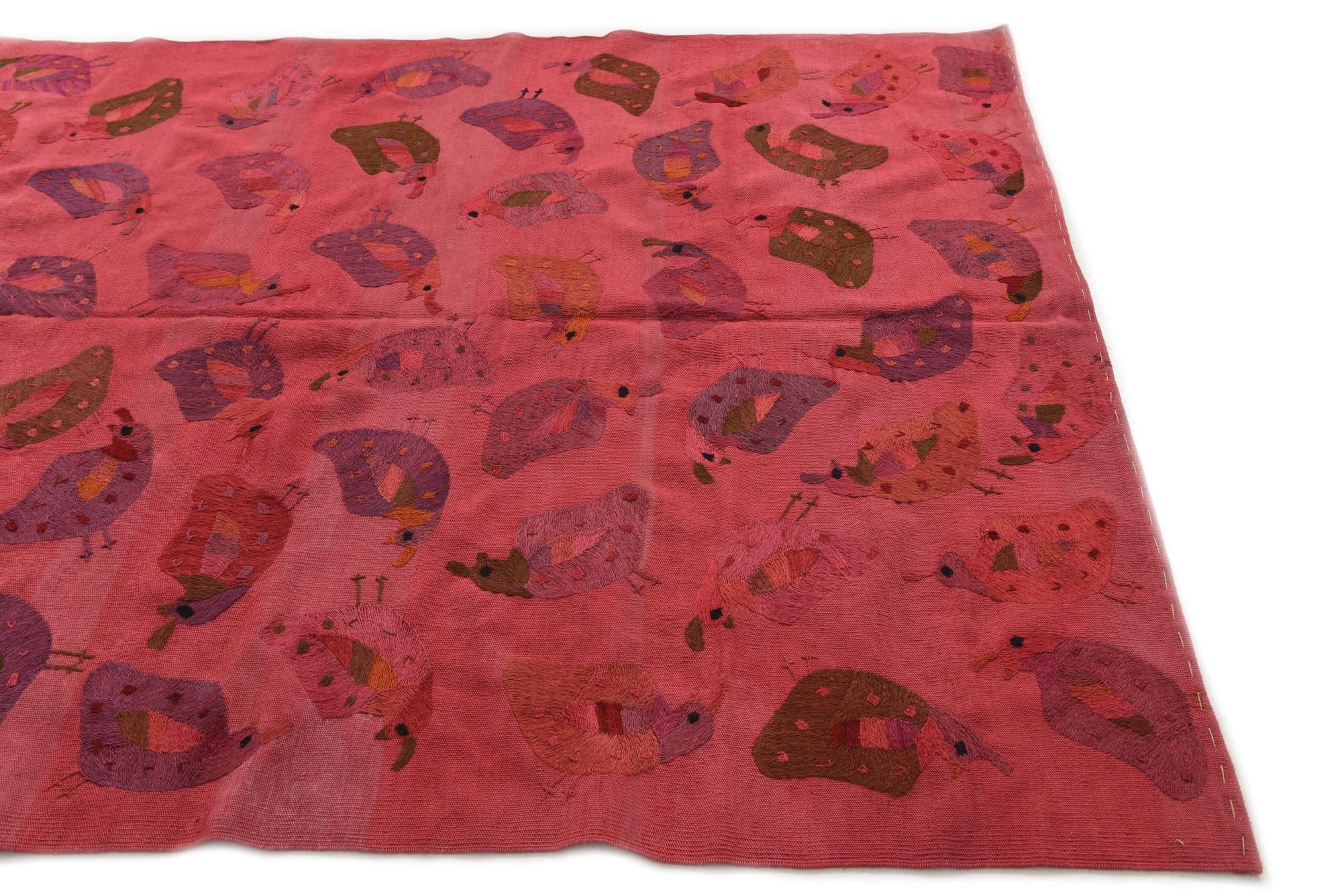 5' 6 x 7' 6 Hand Woven Kilim Suzani Wool Rug