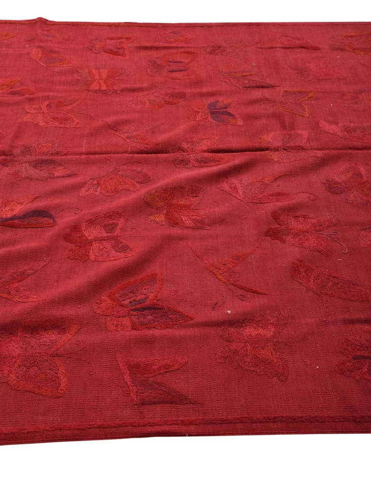 Detail image of 6' 3 x 9' 3  Hand Woven Kilim Suzani Wool Rug