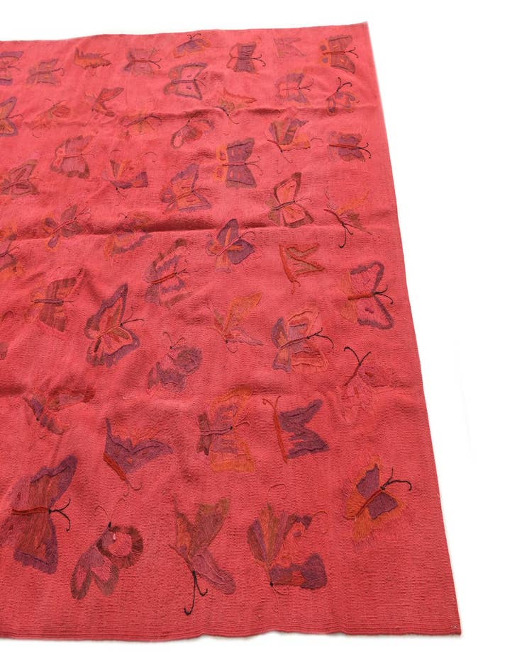 Detail image of 6' x 7' 6  Hand Woven Kilim Suzani Wool Rug