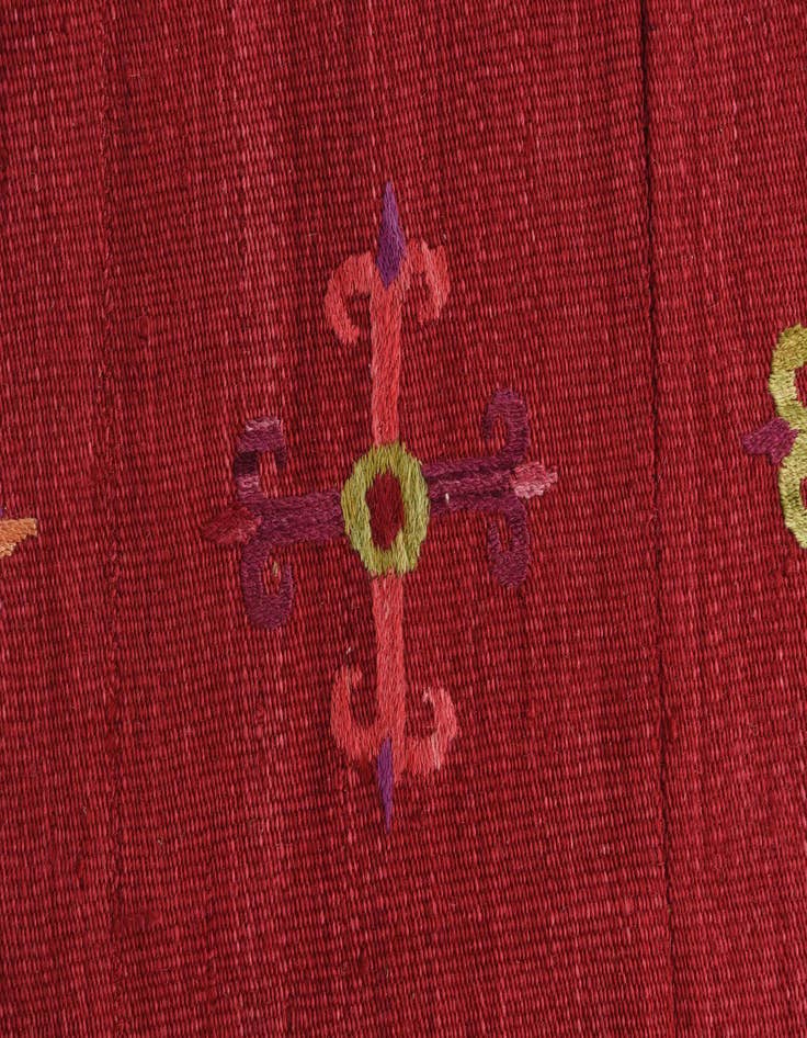 Detail image of 4' 4 x 5' 1  Hand Woven Kilim Suzani Wool Rug