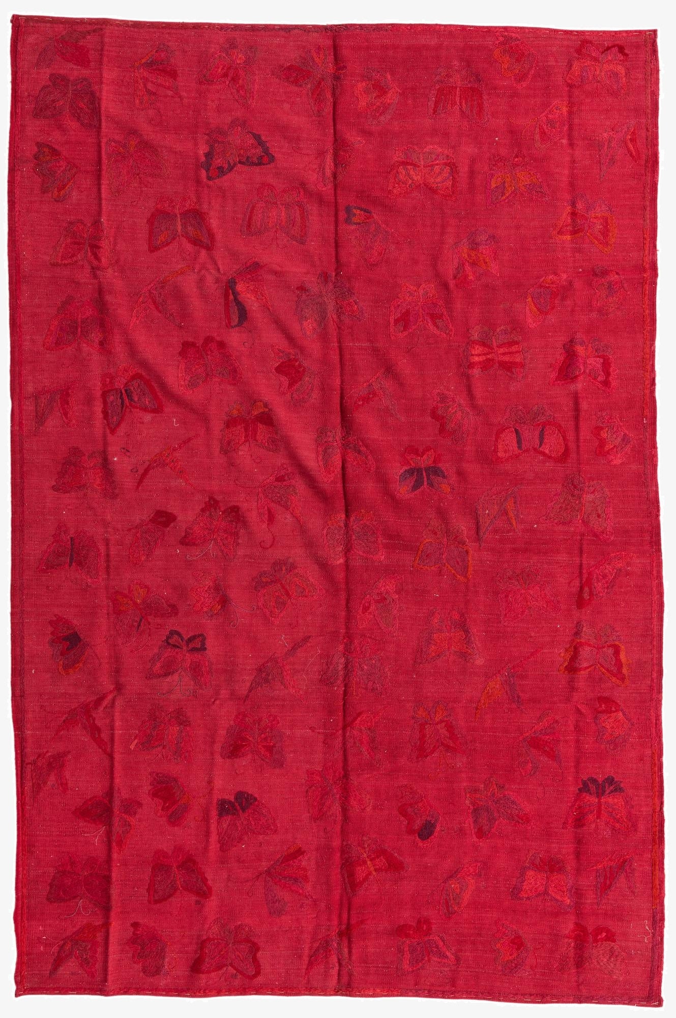 6' 3 x 9' 3  Hand Woven Kilim Suzani Wool Rug