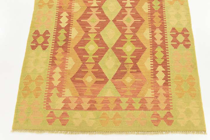 3' 3 x 5' Hand Woven Kilim Waziri Wool Rug