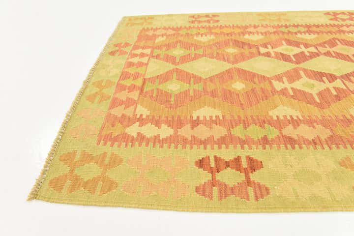 3' 3 x 5' Hand Woven Kilim Waziri Wool Rug