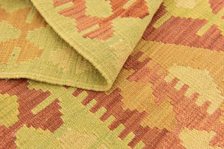 3' 3 x 5' Hand Woven Kilim Waziri Wool Rug