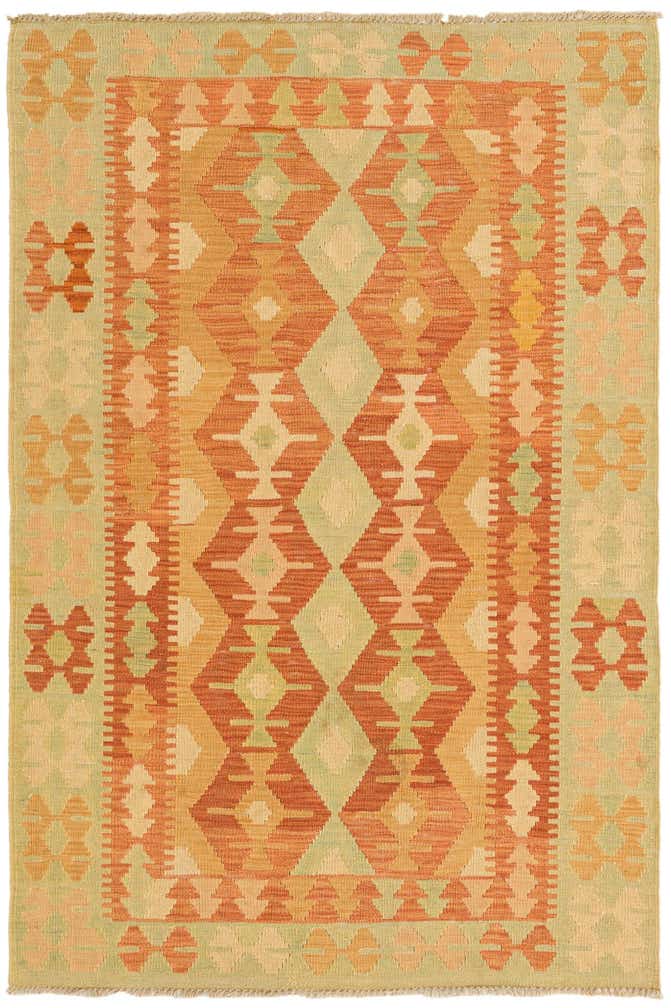 3' 3 x 5' Hand Woven Kilim Waziri Wool Rug