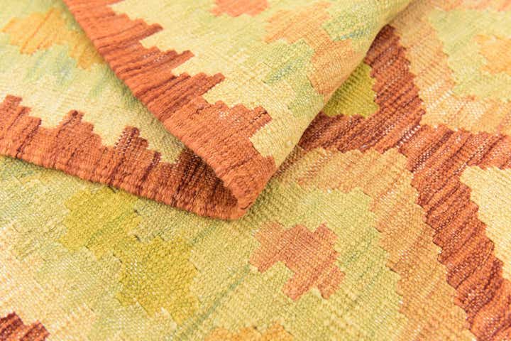 4' 10 x 6' 7 Hand Woven Kilim Waziri Wool Rug