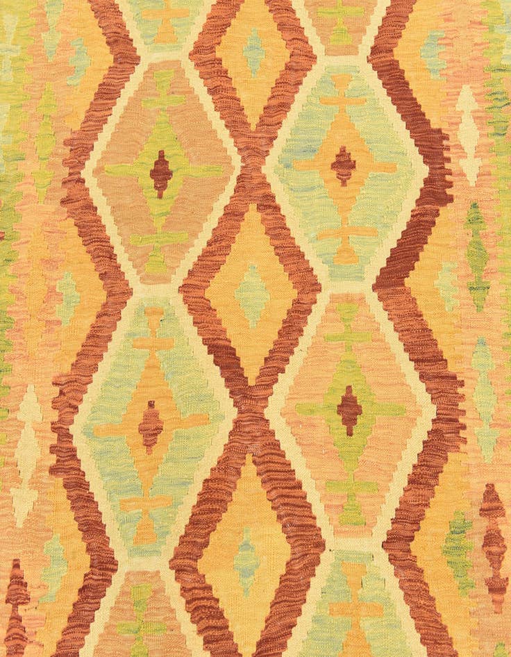 Detail image of 5' x 6' 7  Hand Woven Kilim Waziri Wool Rug
