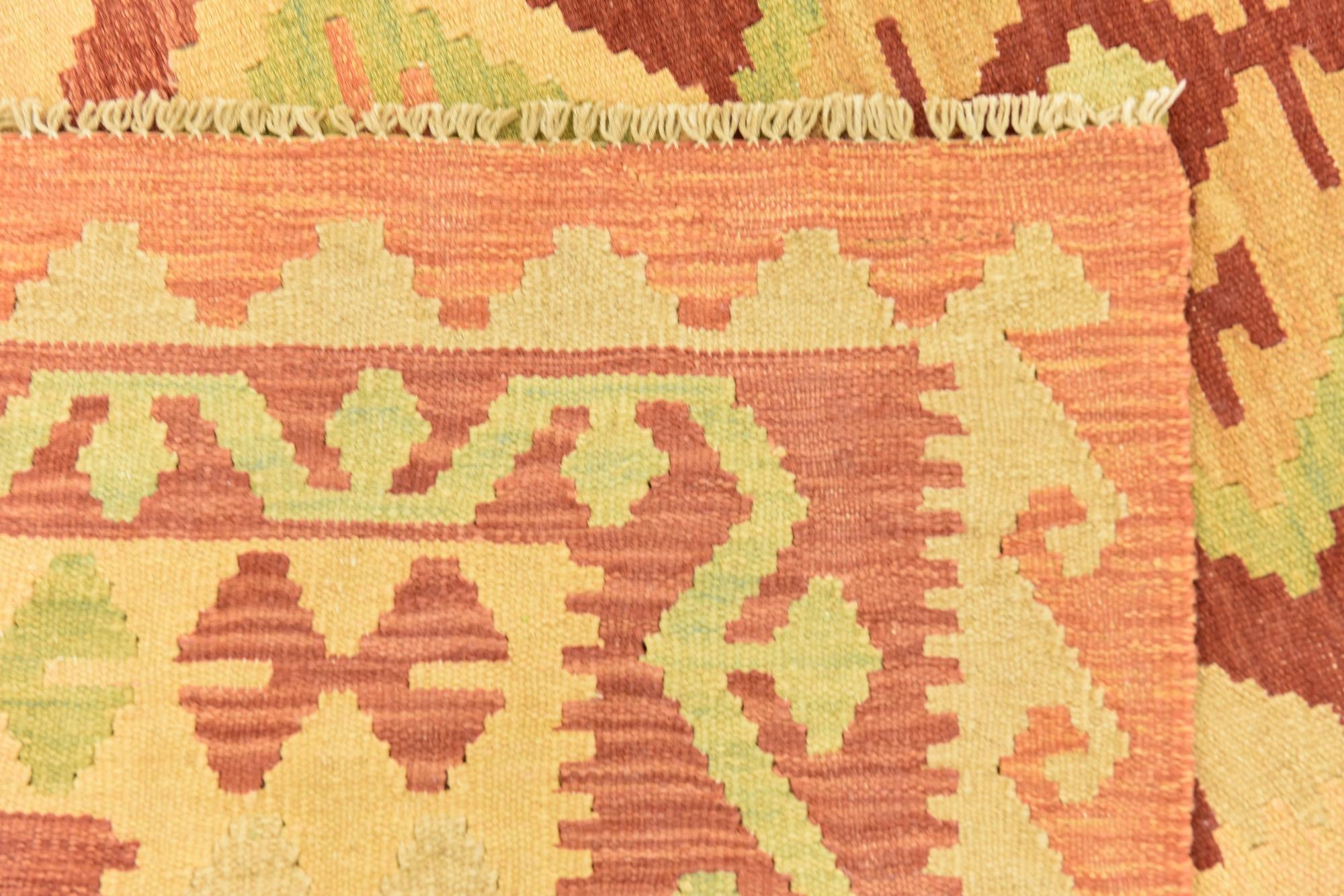 120cm x 190cm Hand Woven Kilim Waziri Wool Rug