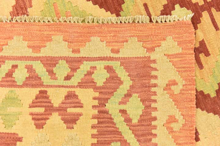4' x 6' 2 Hand Woven Kilim Waziri Wool Rug