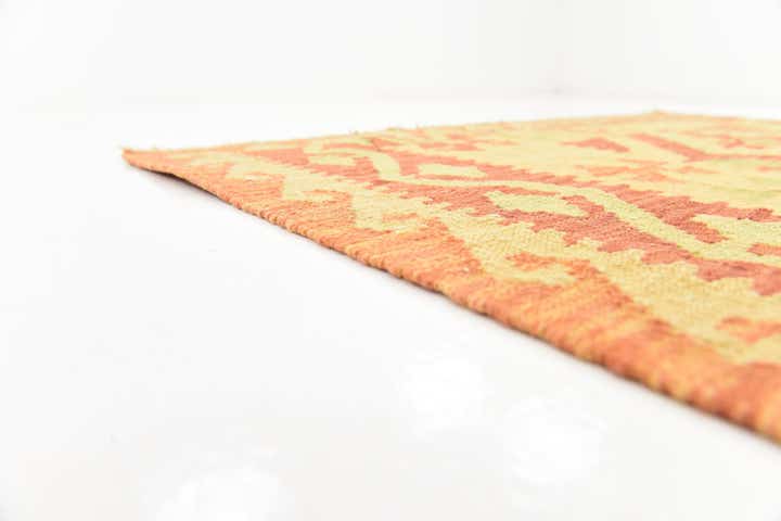 4' x 6' 2 Hand Woven Kilim Waziri Wool Rug