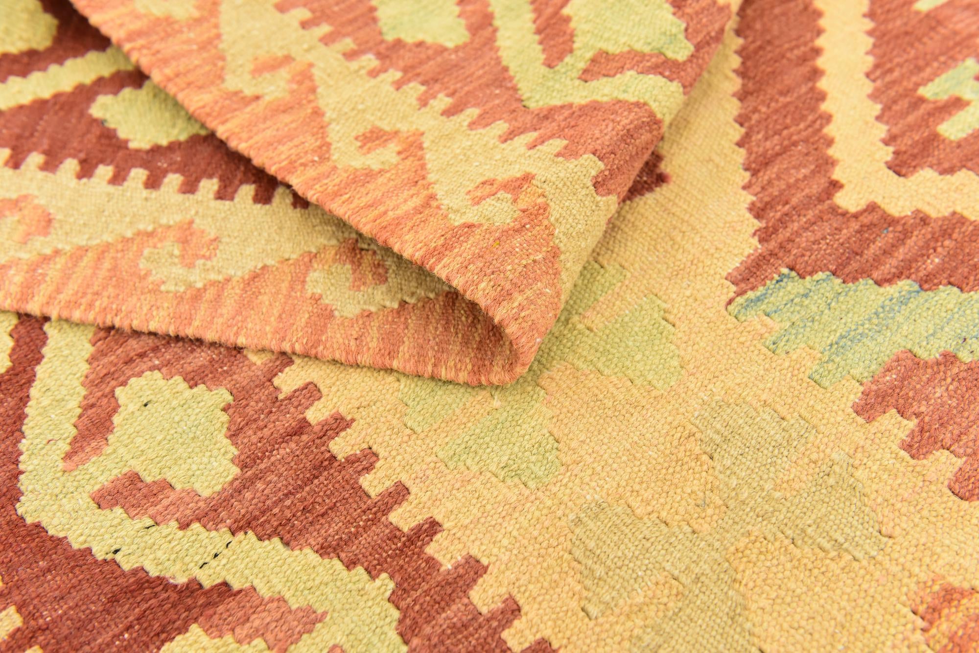120cm x 190cm Hand Woven Kilim Waziri Wool Rug