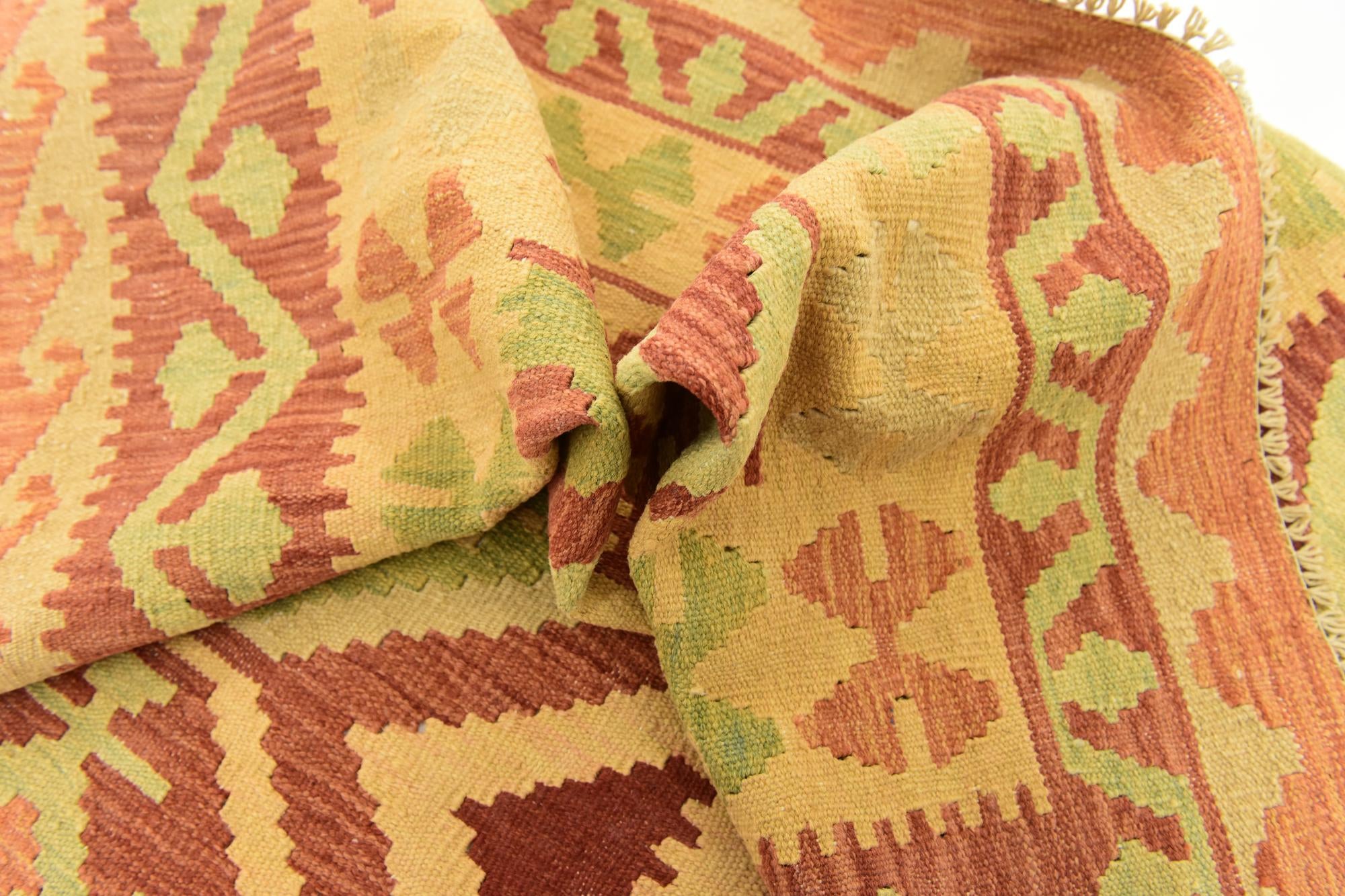 120cm x 190cm Hand Woven Kilim Waziri Wool Rug