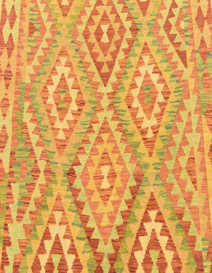 Detail image of 4' 3 x 5' 9  Hand Woven Kilim Waziri Wool Rug