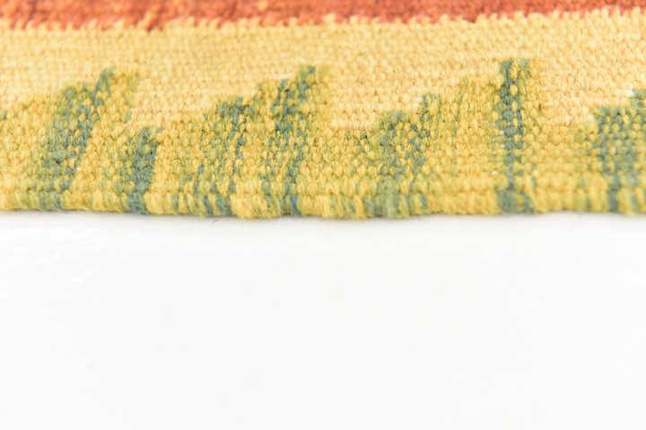 4' 3 x 5' 9 Hand Woven Kilim Waziri Wool Rug