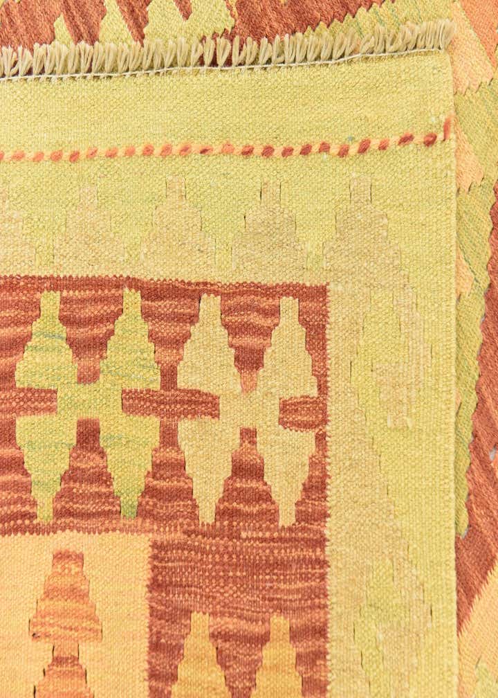 4' 9 x 6' 6 Hand Woven Kilim Waziri Wool Rug