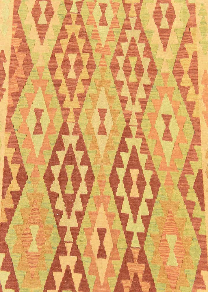 4' 9 x 6' 6 Hand Woven Kilim Waziri Wool Rug