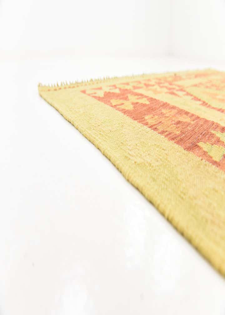 4' 9 x 6' 6 Hand Woven Kilim Waziri Wool Rug