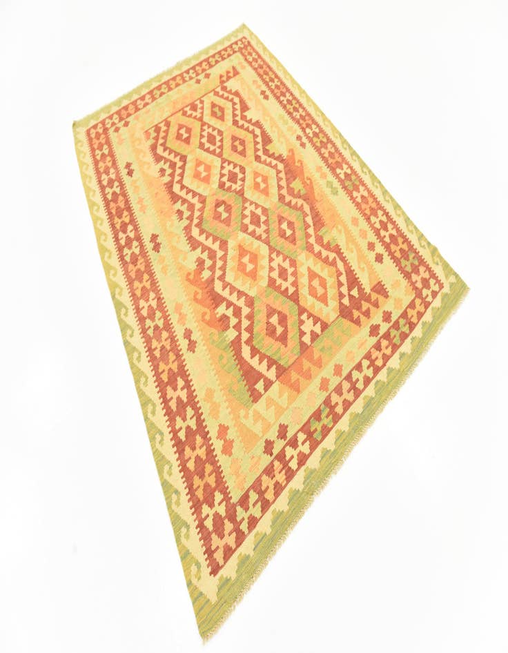 Detail image of 4' 8 x 6' 6  Hand Woven Kilim Waziri Wool Rug