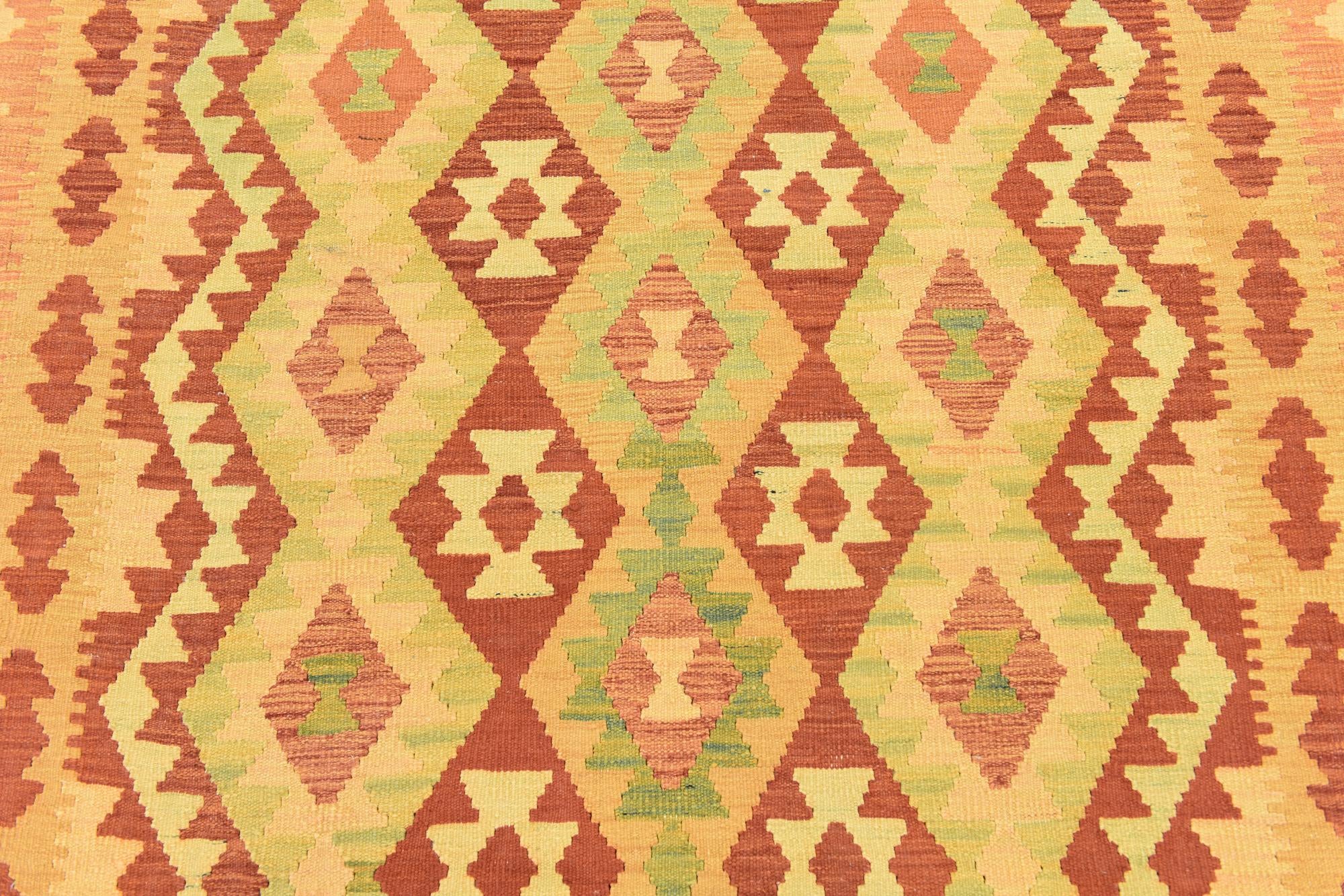 145cm x 200cm Tejido a mano Kilim Waziri Alfombra Lana