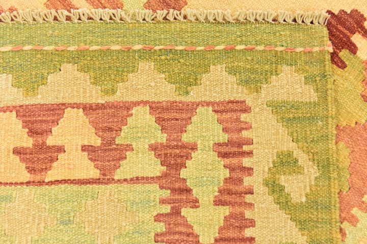 4' 9 x 6' 4 Hand Woven Kilim Waziri Wool Rug