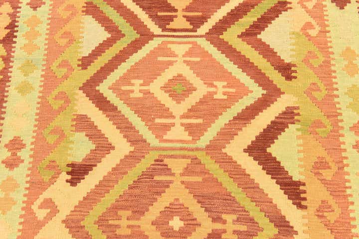 4' 9 x 6' 4 Hand Woven Kilim Waziri Wool Rug