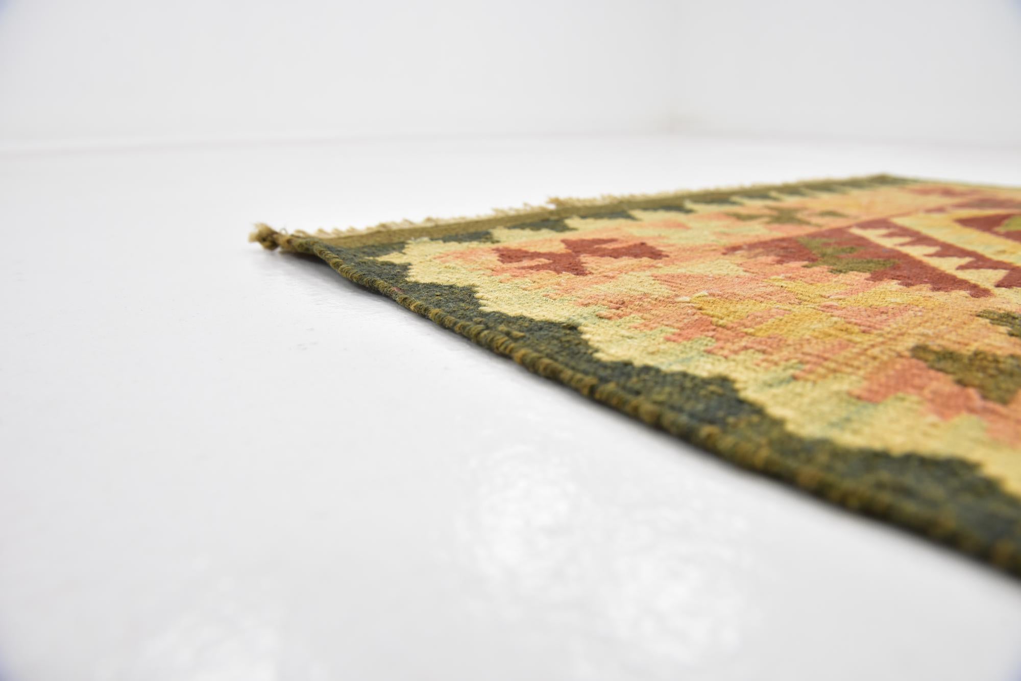 2' 7 x 4' 4 Hand Woven Kilim Waziri Wool Rug