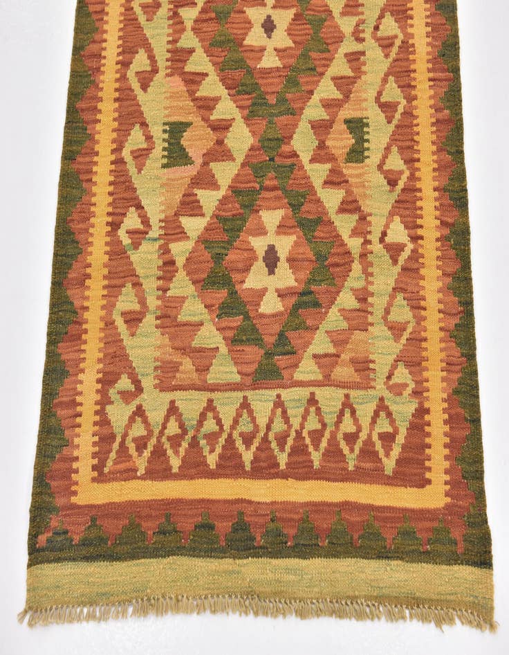 Detail image of 2' 9 x 4' 10  Hand Woven Kilim Waziri Wool Rug