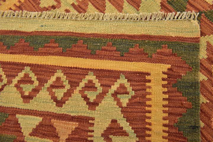 2' 9 x 4' 10 Hand Woven Kilim Waziri Wool Rug