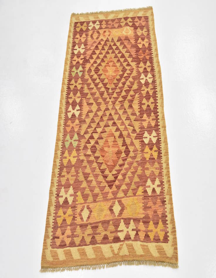 Detail image of 2' 9 x 4' 5  Hand Woven Kilim Waziri Wool Rug