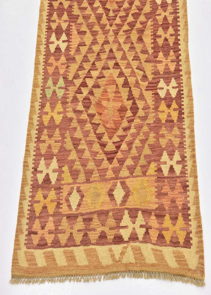 2' 9 x 4' 5 Hand Woven Kilim Waziri Wool Rug