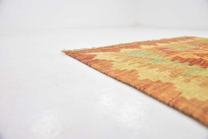 2' 6 x 4' 5 Hand Woven Kilim Waziri Wool Rug