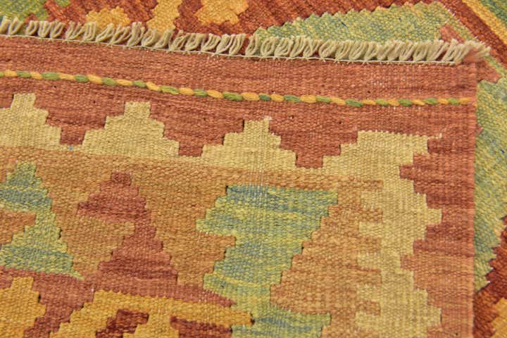 2' 6 x 4' 5 Hand Woven Kilim Waziri Wool Rug
