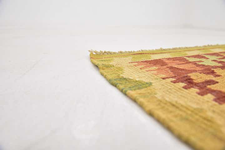 2' 6 x 4' Hand Woven Kilim Waziri Wool Rug