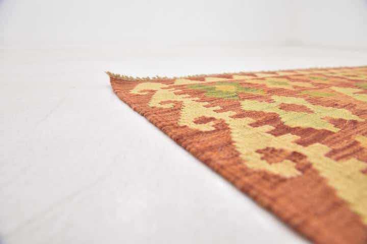 2' 9 x 4' 3 Hand Woven Kilim Waziri Wool Rug