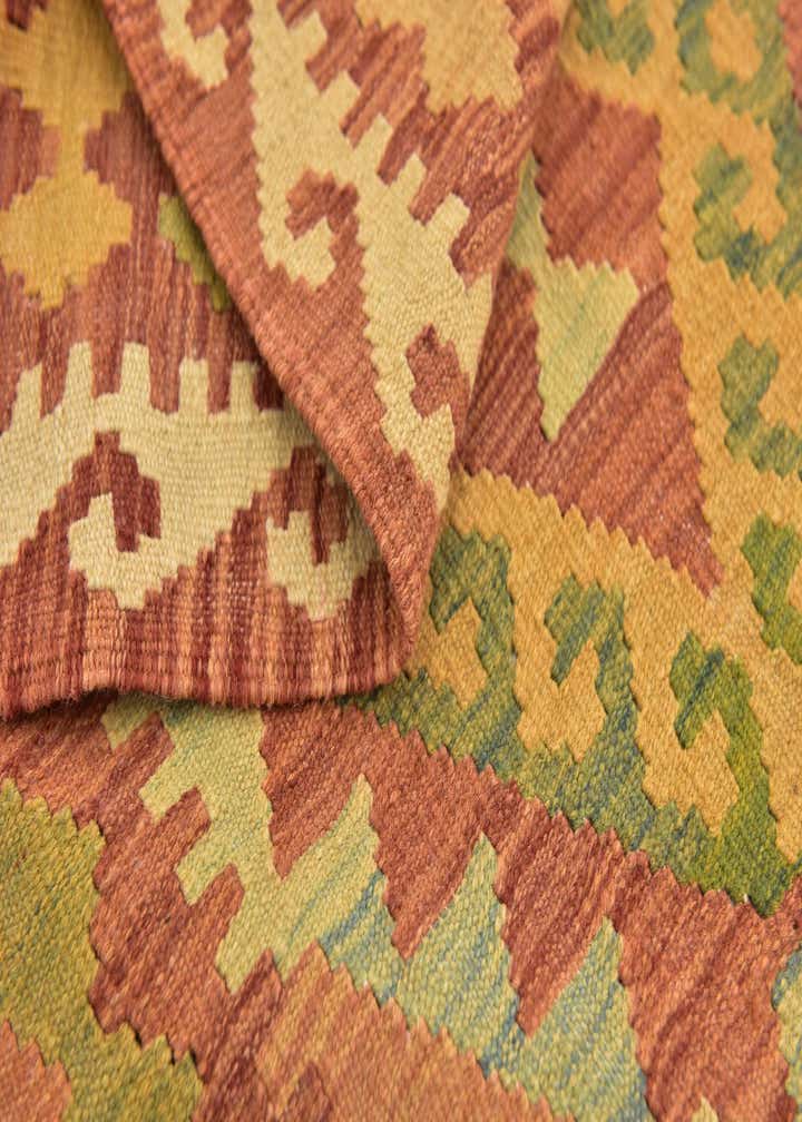 2' 9 x 4' 3 Hand Woven Kilim Waziri Wool Rug