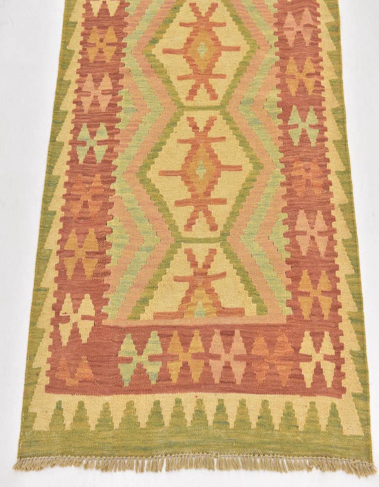 Detail image of 2' 6 x 4'  Hand Woven Kilim Waziri Wool Rug