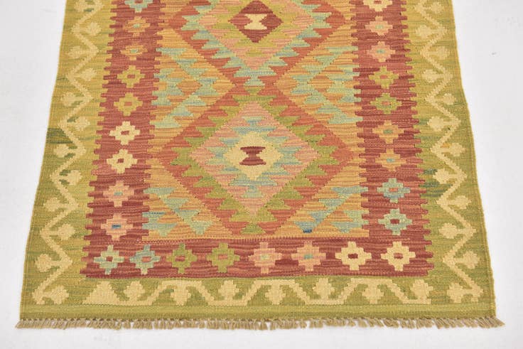 Detail image of 75cm x 125cm Hand Woven Kilim Waziri Wool Rug