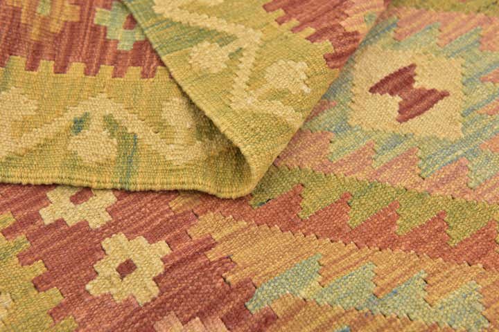 2' 6 x 4' 2 Hand Woven Kilim Waziri Wool Rug