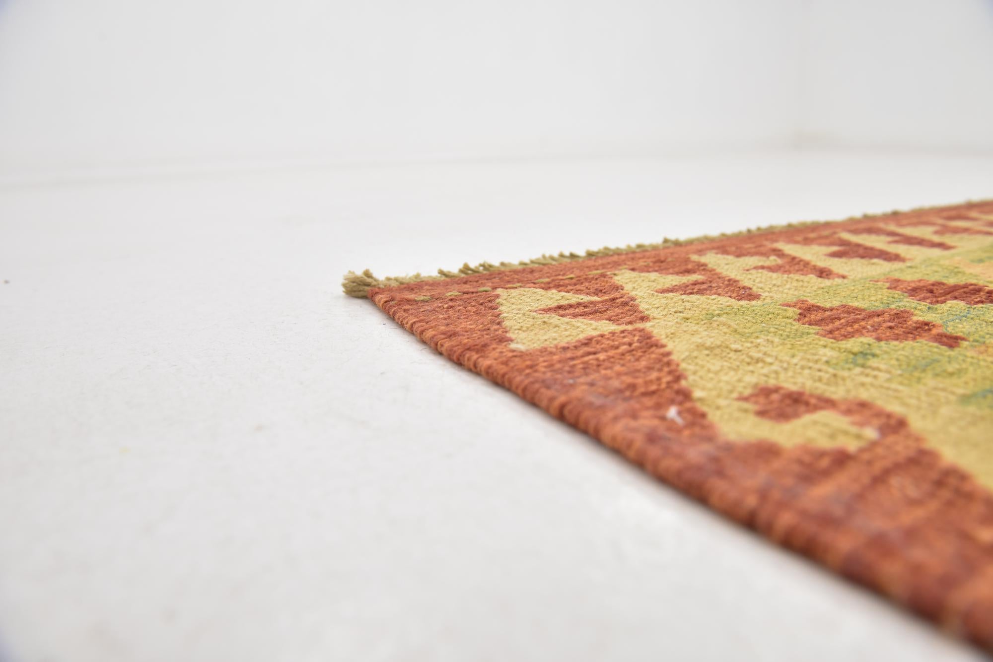 3' 3 x 5' Hand Woven Kilim Waziri Wool Rug