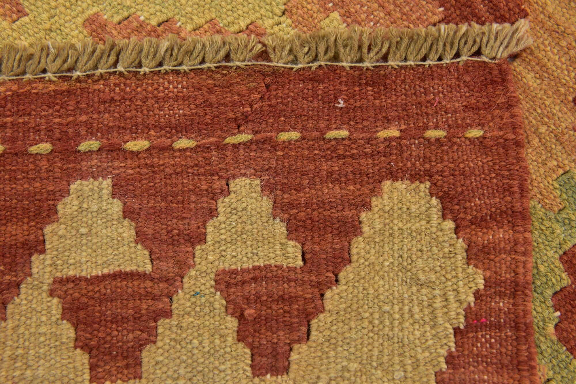 3' 3 x 5' Hand Woven Kilim Waziri Wool Rug