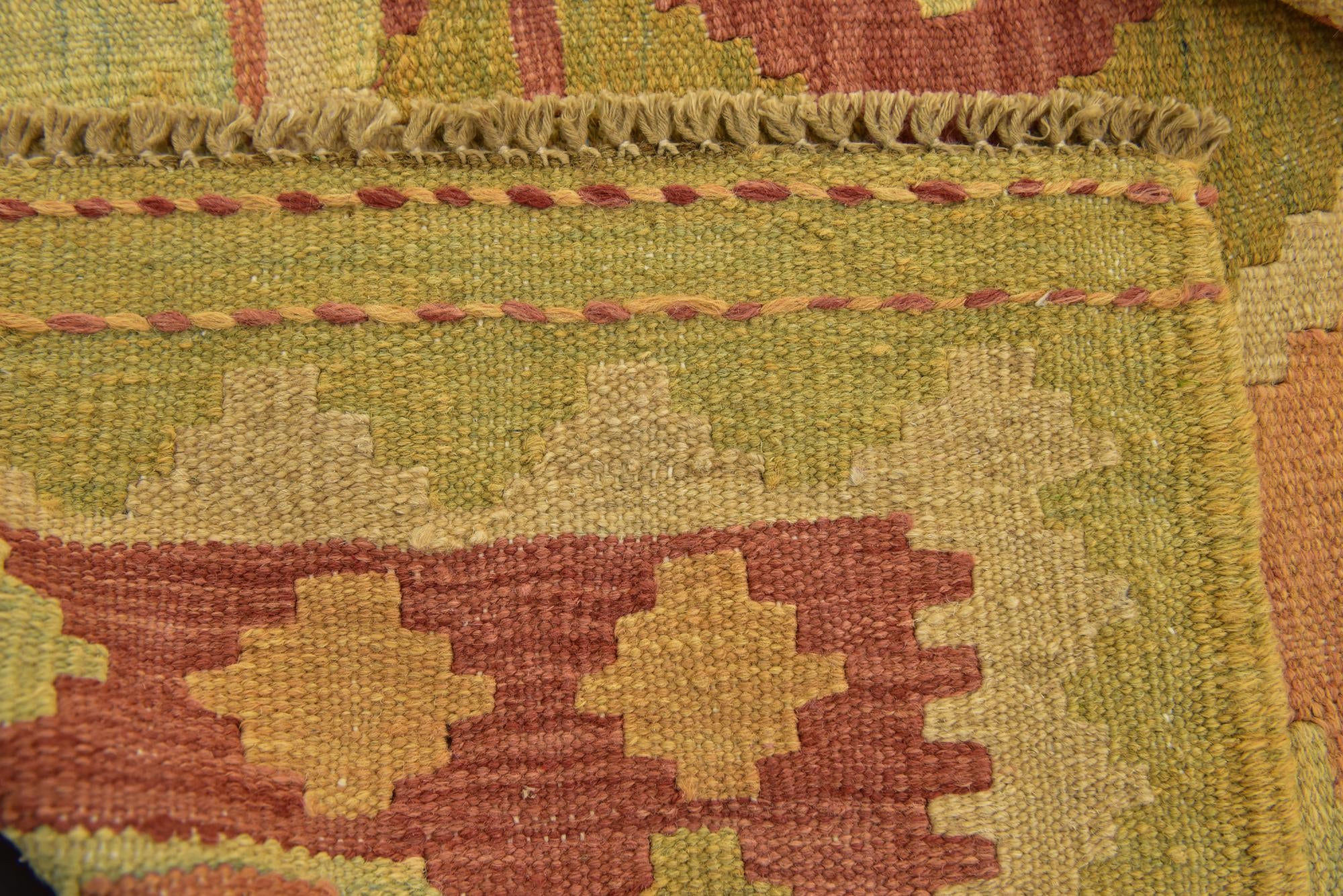 3' 3 x 5' Hand Woven Kilim Waziri Wool Rug