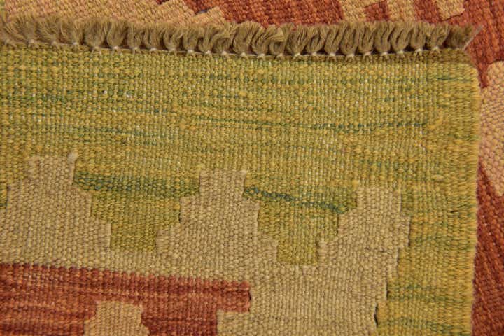 3' 3 x 4' 10 Hand Woven Kilim Waziri Wool Rug