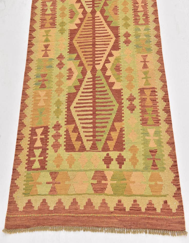 Detail image of 3' 2 x 5' Hand Woven Kilim Waziri Wool Rug
