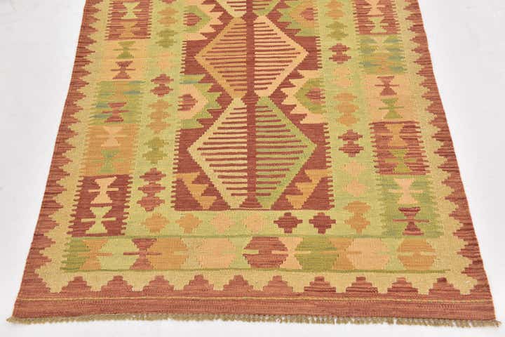 3' 2 x 5' Hand Woven Kilim Waziri Wool Rug