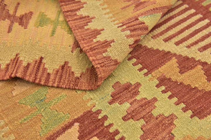 3' 2 x 5' Hand Woven Kilim Waziri Wool Rug