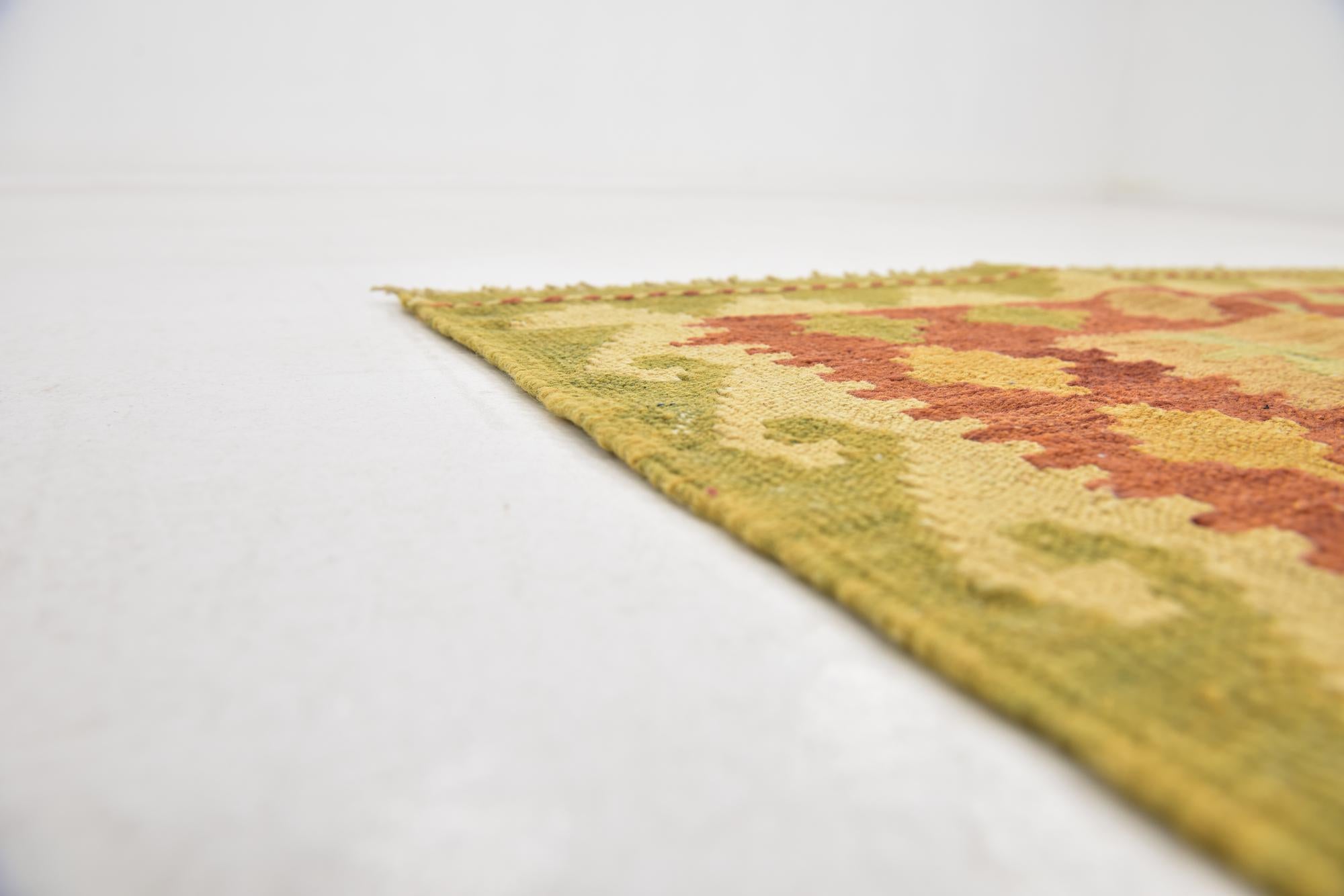 3' 2 x 5' Hand Woven Kilim Waziri Wool Rug