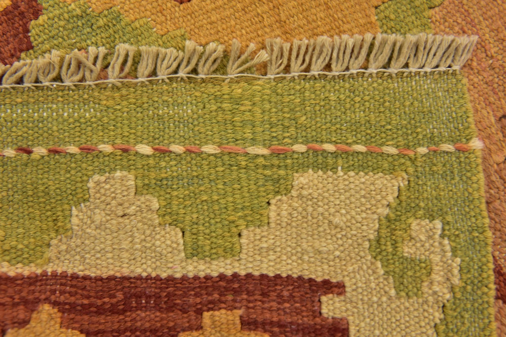 3' 2 x 5' Hand Woven Kilim Waziri Wool Rug