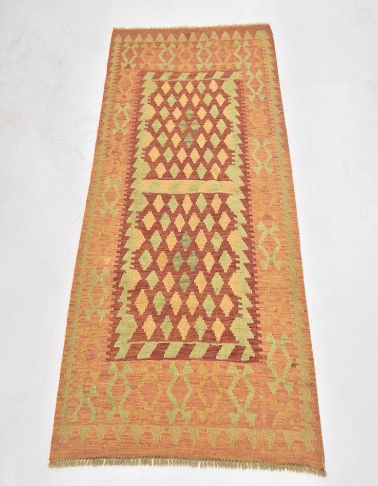 Detail image of 3' 4 x 5'  Hand Woven Kilim Waziri Wool Rug